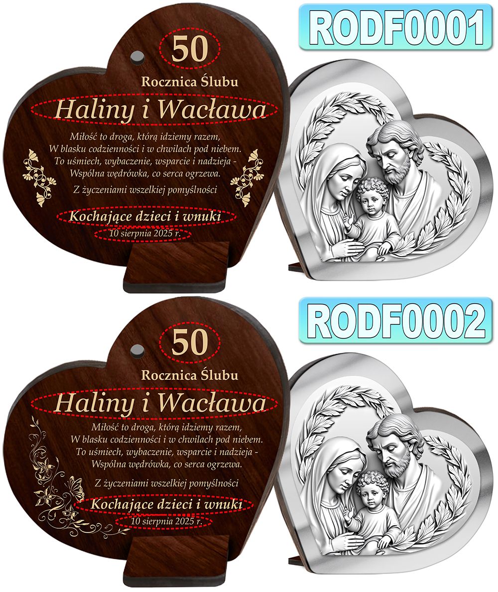 PREZENT NA ROCZNICĘ ŚLUBU 10 25 30 40 50 PAMIĄTKA DLA RODZICÓW Z GRAWEREM RODFallegro1