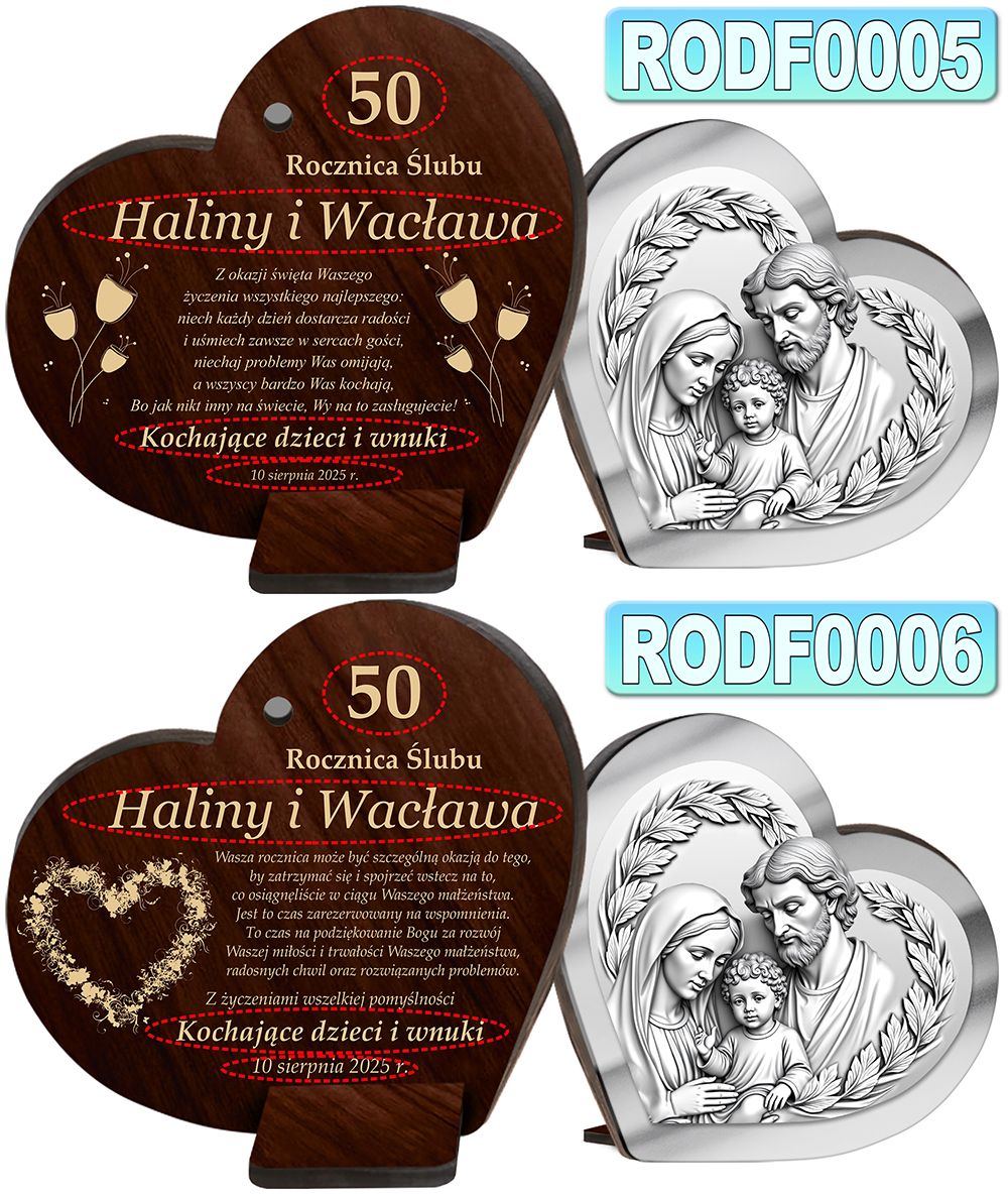 PREZENT NA ROCZNICĘ ŚLUBU 10 25 30 40 50 PAMIĄTKA DLA RODZICÓW Z GRAWEREM RODFallegro3