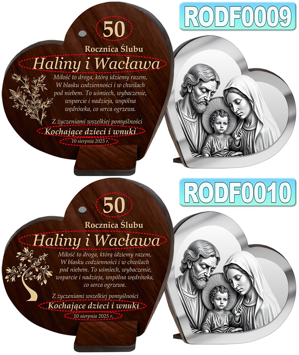 PREZENT NA ROCZNICĘ ŚLUBU 10 25 30 40 50 PAMIĄTKA DLA RODZICÓW Z GRAWEREM RODFallegro5