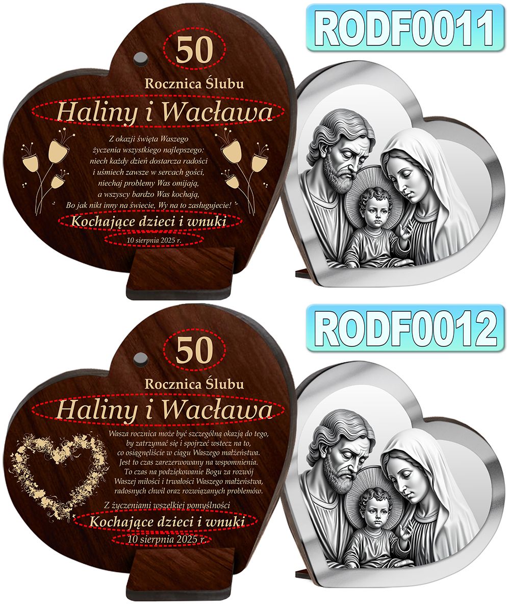PREZENT NA ROCZNICĘ ŚLUBU 10 25 30 40 50 PAMIĄTKA DLA RODZICÓW Z GRAWEREM RODFallegro6