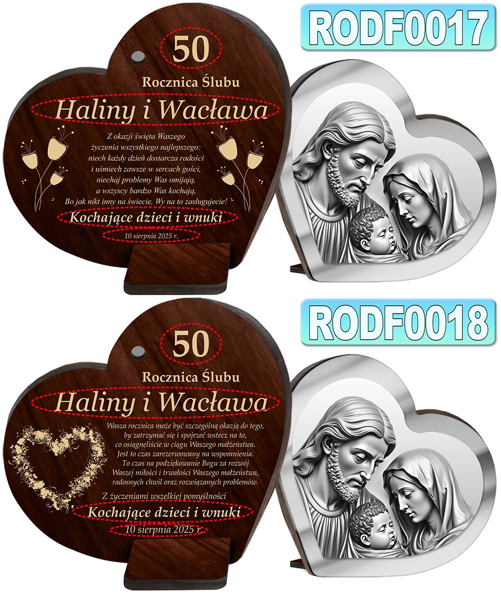 PREZENT NA ROCZNICĘ ŚLUBU 10 25 30 40 50 PAMIĄTKA DLA RODZICÓW Z GRAWEREM RODFallegro9