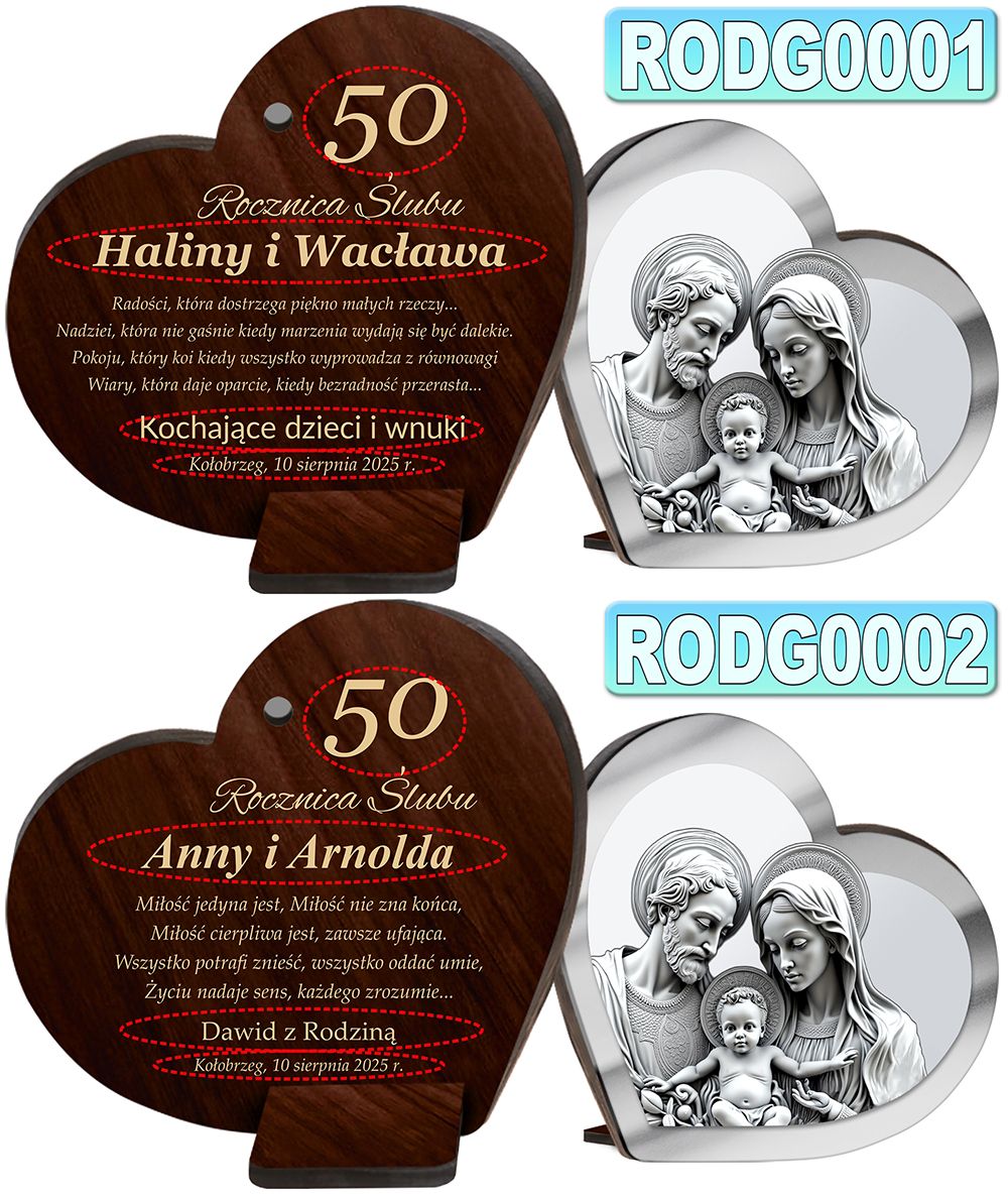 PREZENT NA ROCZNICĘ ŚLUBU JUBILEUSZ 10 20 30 40 50 OBRAZEK PAMIĄTKA GRAWER RODGallegro1