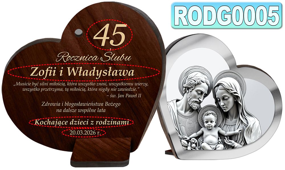 PREZENT NA ROCZNICĘ ŚLUBU JUBILEUSZ 10 20 30 40 50 OBRAZEK PAMIĄTKA GRAWER RODGallegro3