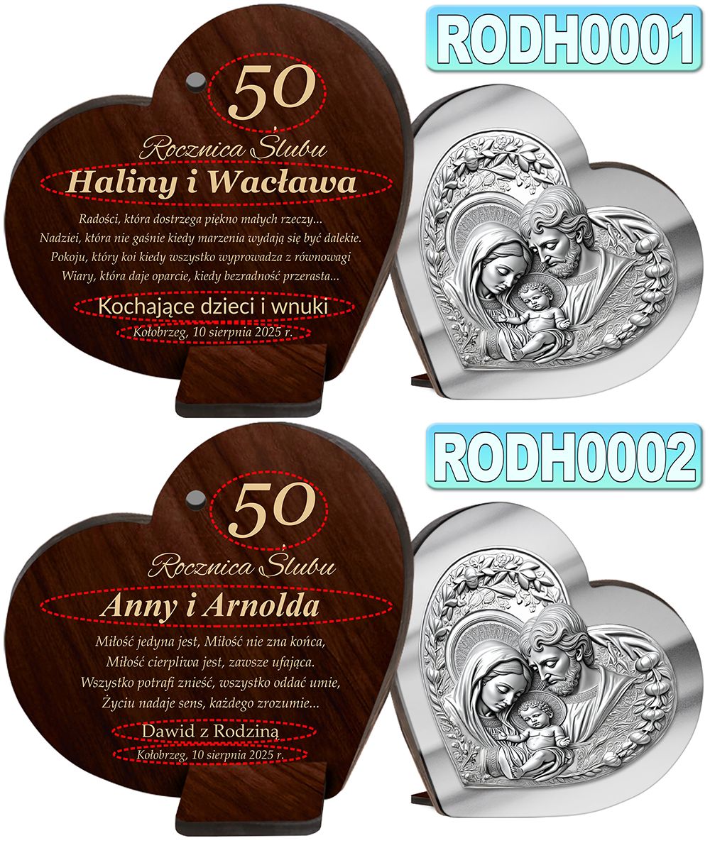 OBRAZEK PREZENT NA ROCZNICĘ ŚLUBU 10 25 30 40 50 DLA RODZICÓW Z GRAWEREM RODHallegro1