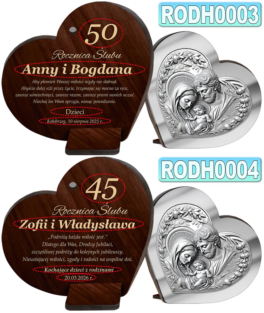 OBRAZEK PREZENT NA ROCZNICĘ ŚLUBU 10 25 30 40 50 DLA RODZICÓW Z GRAWEREM RODHallegro2