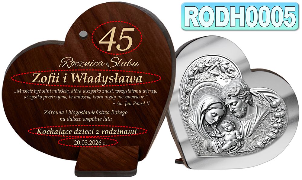 OBRAZEK PREZENT NA ROCZNICĘ ŚLUBU 10 25 30 40 50 DLA RODZICÓW Z GRAWEREM RODHallegro3