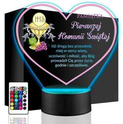 LAMPKA NOCNA LED PREZENT NA KOMUNIĘ ŚWIĘTĄ KOMUNIA PAMIĄTKA STATUETKA obraz