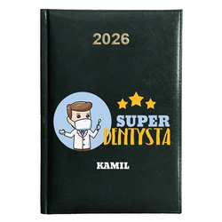 KALENDARZ KSIĄŻKOWY A5 dzienny 2026 ROK TERMINARZ NOTATNIK DENTYSTA