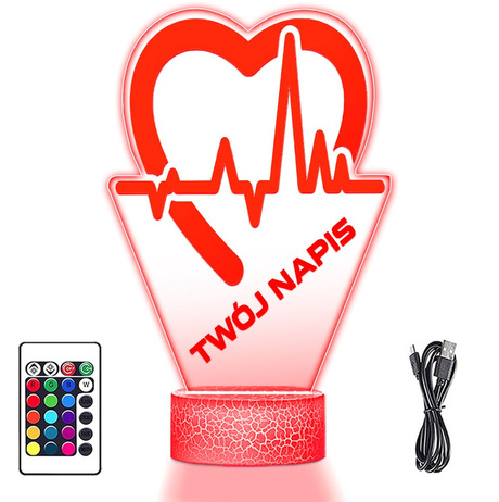 LAMPKA NOCNA LED 3D Służba Zdrowia dla Lekarza prezent dla dziecka URODZINY statuetka + pilot