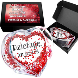 KULA WODNA SERCE PREZENT NA WALENTYNKI DLA CHŁOPAKA DZIEWCZYNY MĘŻA ŻONY