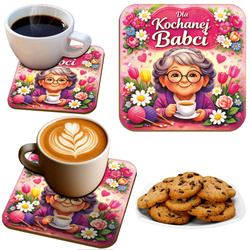 Podkładka pod kubek Dla Kochanej Babci HDF Prezent Dzień Babci