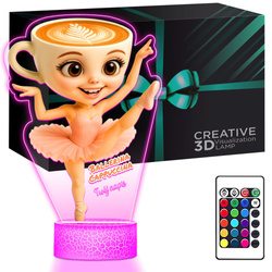 LAMPKA NOCNA LED 3D BALLERINA CAPPUCINA prezent dziecka URODZINY statuetka