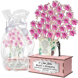 PREZENT NA ŚLUB WESELE DLA PARY MŁODEJ NOWOŻEŃCÓW STATUETKA KWIATKI DRZEWKO