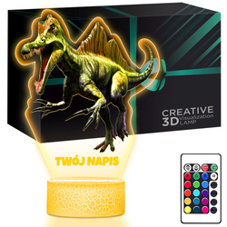 LAMPKA NOCNA LED 3D DINOZAUR JURASSIC prezent dziecka URODZINY statuetka