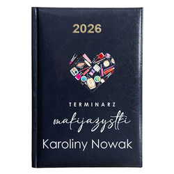 KALENDARZ KSIĄŻKOWY A5 dzienny 2026 ROK TERMINARZ NOTATNIK MAKIJAŻYSTKA
