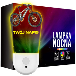 Lampka Nocna LED dla Dziecka Rower Górski Rowerzysty do gniazdka CZUJNIK