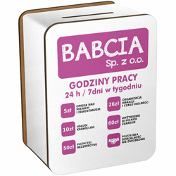 Prezent na dzień Babci i Dziadka WYJĄTKOWA SKARBONKA UPOMINEK