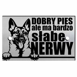 Tabliczka Tablica UWAGA PIES ALUMINIUM WZORY
