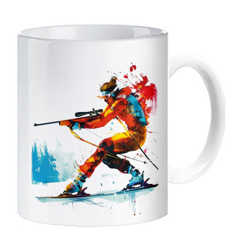 KUBEK SPORTOWY NAGRODA DLA BIATHLONISTY BIATHLON STRZELECTWO BIATHLONISTA