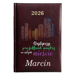 KALENDARZ KSIĄŻKOWY A5 dzienny 2026 ROK TERMINARZ NOTATNIK PROJEKTANT