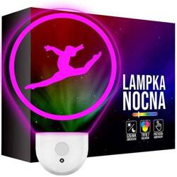 Lampka Nocna LED dla Dzieci LEKKOATLETYKA do kontaktu gniazdka CZUJNIK