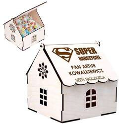 PREZENT DLA NAUCZYCIELA DOMEK NA SŁODYCZE CUKIERKI