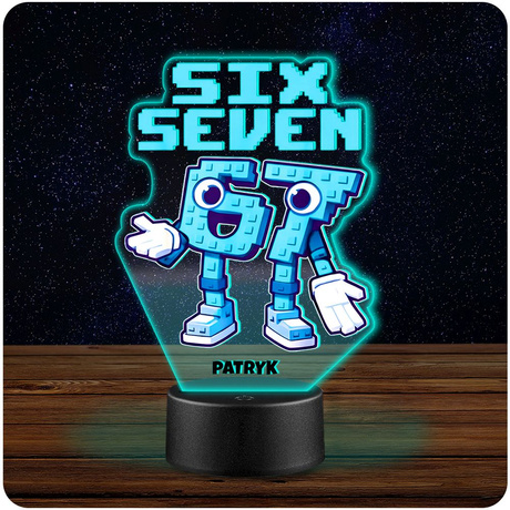 LAMPKA NOCNA LED SIX SEVEN BRAINROT 67 + PILOT prezent dziecka URODZINY