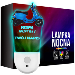 Lampka Nocna LED dla Dziecka Motor Skuter Vespa kontaktu gniazdka CZUJNIK