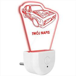 Lampka Nocna LED dla Dzieci DODGE AUTO AUTKO do kontaktu gniazdka CZUJNIK