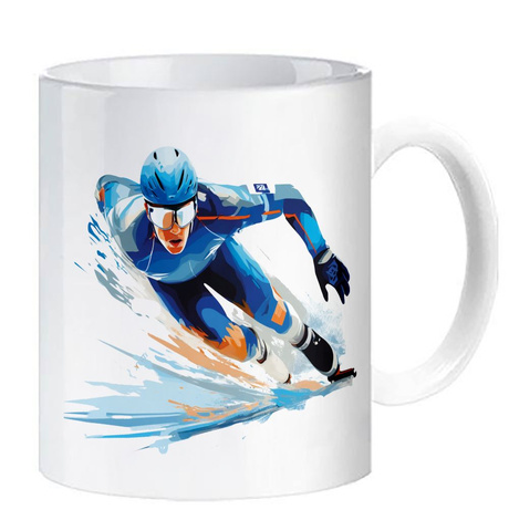 KUBEK SPORTOWY NAGRODA DLA ŁYŻWIARZA ŁYŻWIARSTWO SZYBKIE SHORT TRACK ŁYŻWY