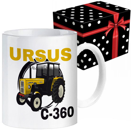 KUBEK PREZENT DLA ROLNIKA TRAKTOR URSUS CIĄGNIK KOMBAJN KURA NA URODZINY