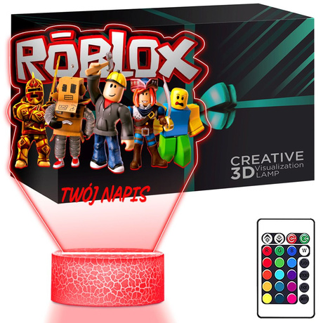 LAMPKA NOCNA LED 3D ROBLOX GRA GAMING prezent dziecka URODZINY statuetka