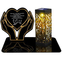 ZNICZ SOLARNY LED WIECZNY PODSTAWKA NA CMENTARZ GRÓB lampka 3D