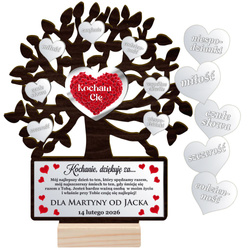 Prezent na Walentynki DRZEWKO SZCZĘŚCIA GRAWER DLA DZIEWCZYNY CHŁOPAKA