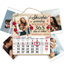 KALENDARZ 2026 PREZENT NA WALENTYNKI DLA ZAKOCHANYCH DLA ŻONY MĘŻA KOBIETY