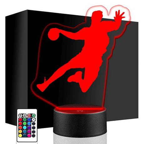 LAMPKA NOCNA LED SZCZYPIORNISTA PIŁKA 3D + PILOT prezent URODZINY statuetka