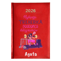KALENDARZ KSIĄŻKOWY A5 dzienny 2026 ROK TERMINARZ NOTATNIK TRENER DIETETYK