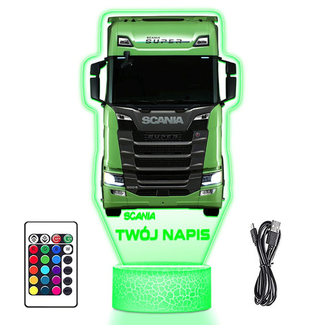 LAMPKA NOCNA LED 3D TIR CIĘŻARÓWKA prezent dziecka URODZINY statuetka