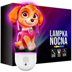 Lampka Nocna LED dla Dzieci PSI PATROL SKY PIES SKYE do kontaktu gniazdka