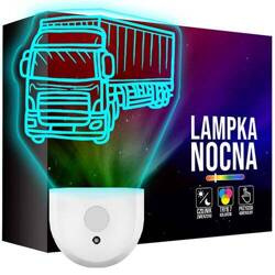 Lampka Nocna LED dla Dzieci CIĘŻARÓWKA TIR do kontaktu gniazdka CZUJNIK
