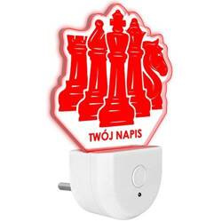 Lampka Nocna LED dla Dzieci SZACHY GRA CHESS do kontaktu gniazdka CZUJNIK