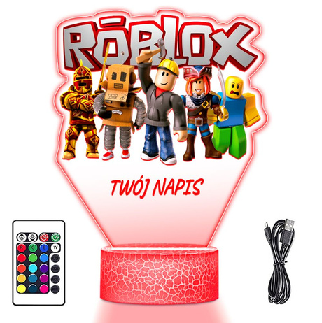 LAMPKA NOCNA LED 3D ROBLOX GRA GAMING prezent dziecka URODZINY statuetka