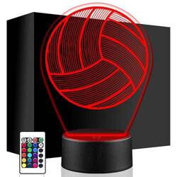 LAMPKA NOCNA LED PIŁKA SIATKÓWKA 3D + PILOT prezent URODZINY statuetka