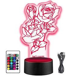 LAMPKA NOCNA prezent na WALENTYNKI DLA DZIEWCZYNY ŻONY KOBIETY RÓŻA RÓŻE