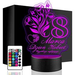 LAMPKA NOCNA LED prezent DZIEŃ KOBIET DZIEWCZYNY ŻONY KOBIETY KOLEŻANKI