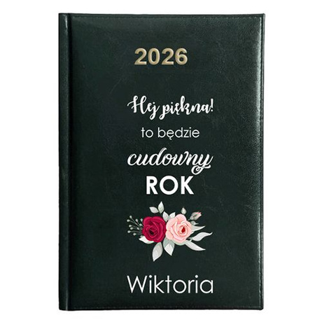 KALENDARZ KSIĄŻKOWY A5 dzienny 2026 ROK TERMINARZ NOTATNIK MOTYWACYJNE
