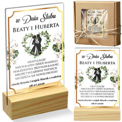 PREZENT DLA PARY MŁODEJ NA WESELE ŚLUB DLA NOWOŻEŃCÓW STATUETKA OBRAZEK