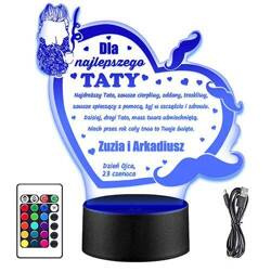 LAMPKA NOCNA LED prezent NA DZIEŃ TATY OJCA DLA FACETA NIEGO SERCE UPOMINEK