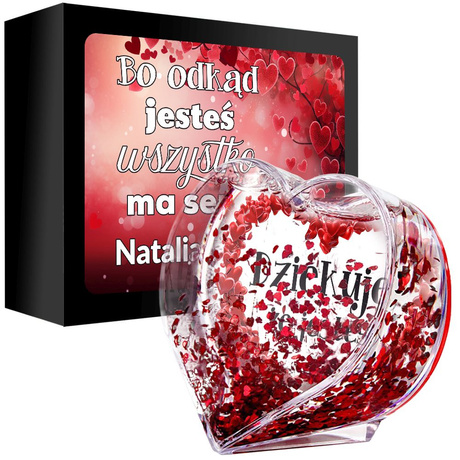 KULA WODNA SERCE PREZENT NA WALENTYNKI DLA CHŁOPAKA DZIEWCZYNY MĘŻA ŻONY