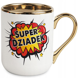 KUBEK 330ml PREZENT NA DZIEŃ DZIADKA SUPER DZIADEK  NA HERBATĘ KAWĘ